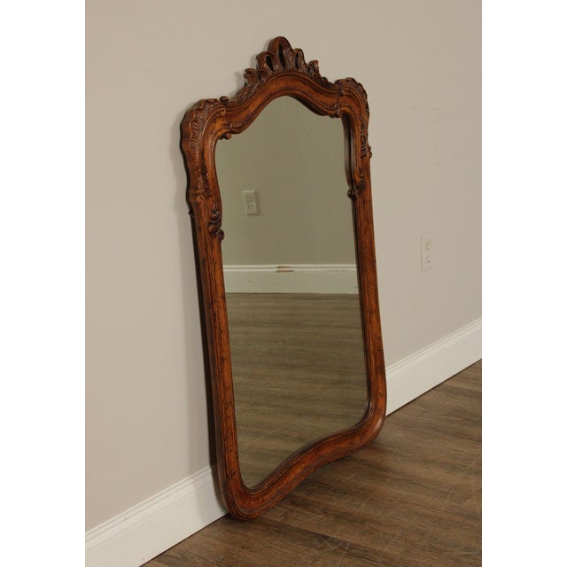 Henredon Late 20th Century Henredon Villandry Collection French Style Carved Walnut Wall Mirror For Sale - Image 4 of 12