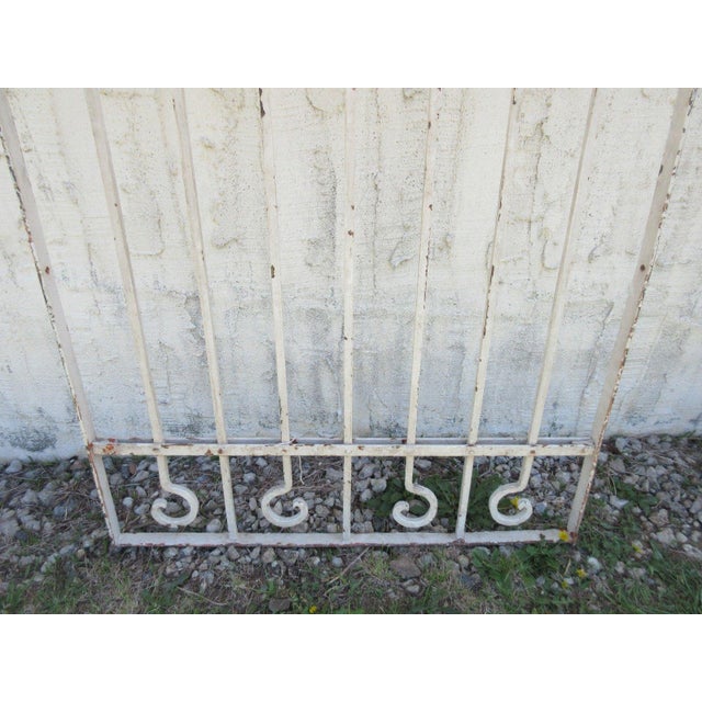 1900 - 1909 Antique Victorian Iron Gate Window Garden Fence Architectural Salvage Door For Sale - Image 5 of 6