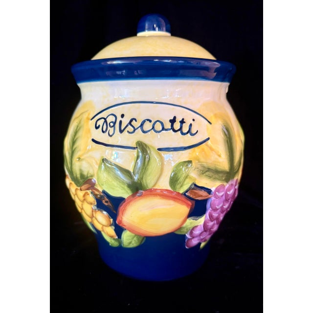 Nonni’s Hand-Painted Biscotti Jar For Sale - Image 6 of 11