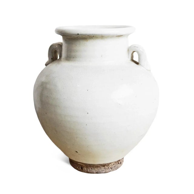 Farmhouse old world style vintage hand thrown white milk ceramic vase. Each slightly unique with handmade qualities,...