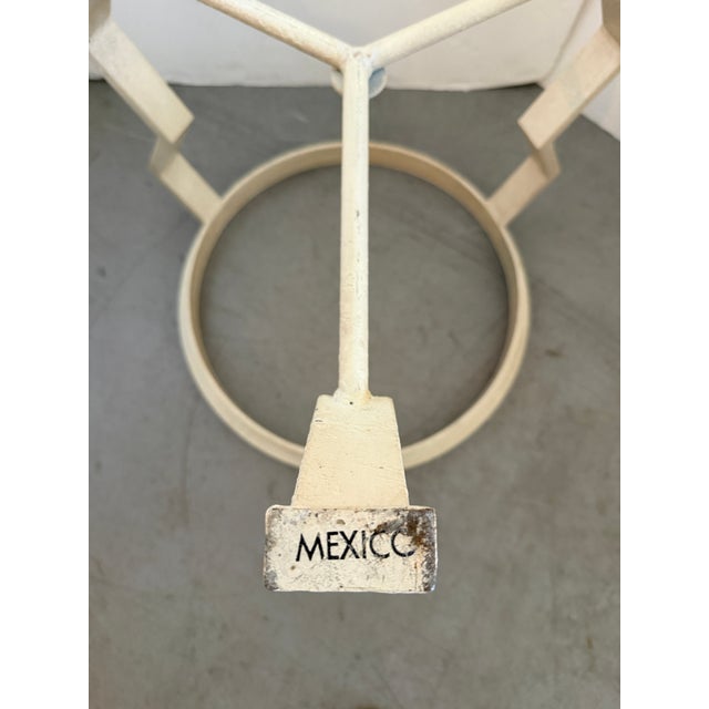 1980s Memphis Group Style Iron & Glass Side Table From 80's For Sale - Image 5 of 9