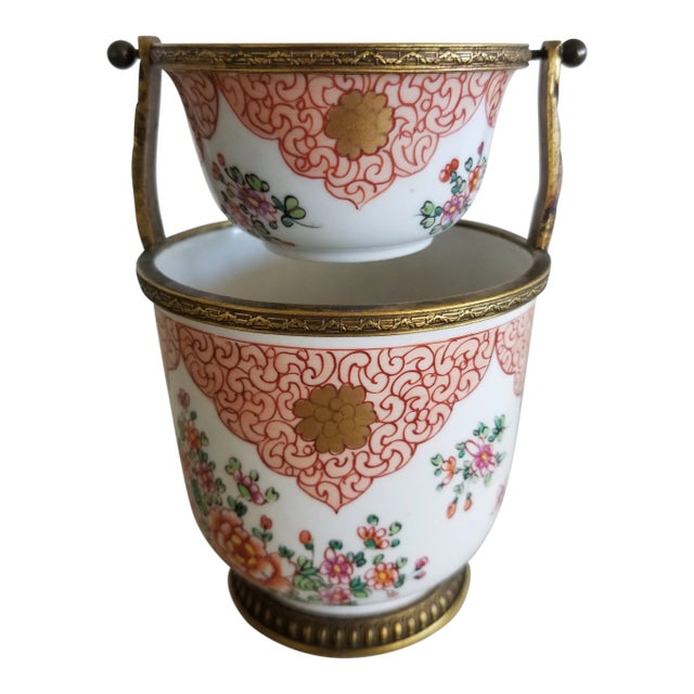 1920s Gilt Bronze Mounted French Porcelain For Sale