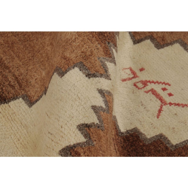 Textile Vintage Persian Gabbeh Runner Rug With Geometric Medallions - Rug & Kilim For Sale - Image 7 of 10