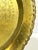 Round Brass Display Tray With Engraved Flowers and Scalloped Rim For Sale - Image 4 of 8