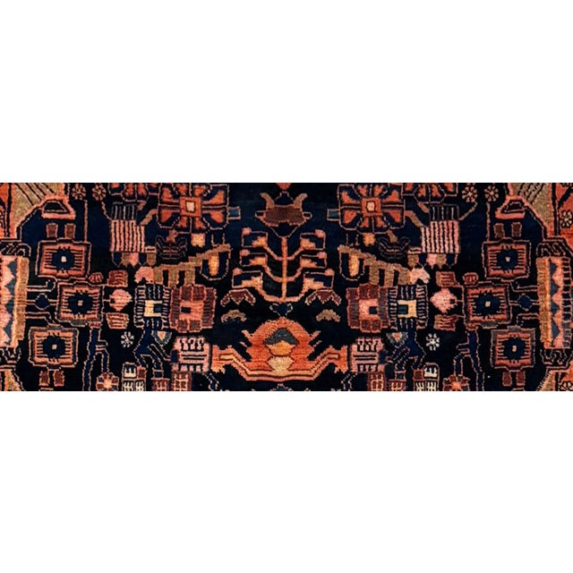 Early 20th Century Antique Persian Nahavand Hand-Knotted Wool Rug 5'2" X 10'2" For Sale - Image 5 of 5