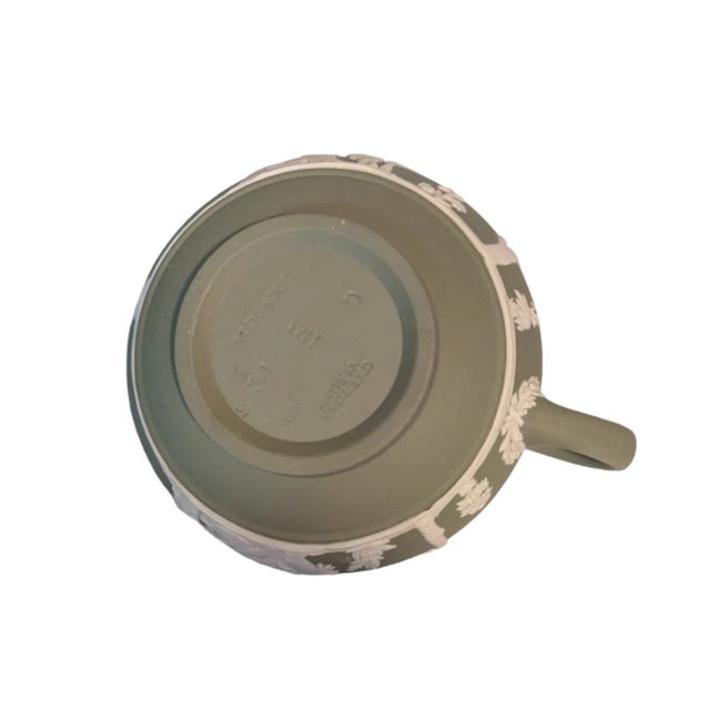 Wedgwood 1930s Wedgwood Green Jasperware Creamer For Sale - Image 4 of 6