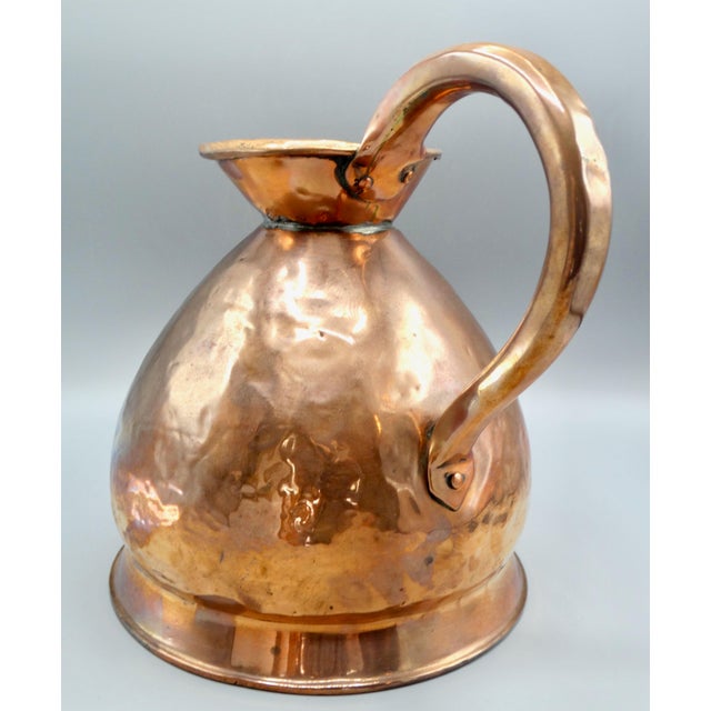 19th-Century English Copper Gallon Ale Pitcher / Measure For Sale - Image 4 of 11