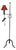 1930s Colonial Wrought Iron Tripod Adjustable Floor Lamp W. Tole Shade For Sale