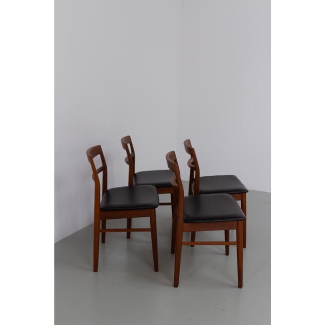 Wood Vintage Danish Teak Dining Chairs by Kjærnulf for Vejle Møbelfabrik, 1960s, Set of 4 For Sale - Image 7 of 18