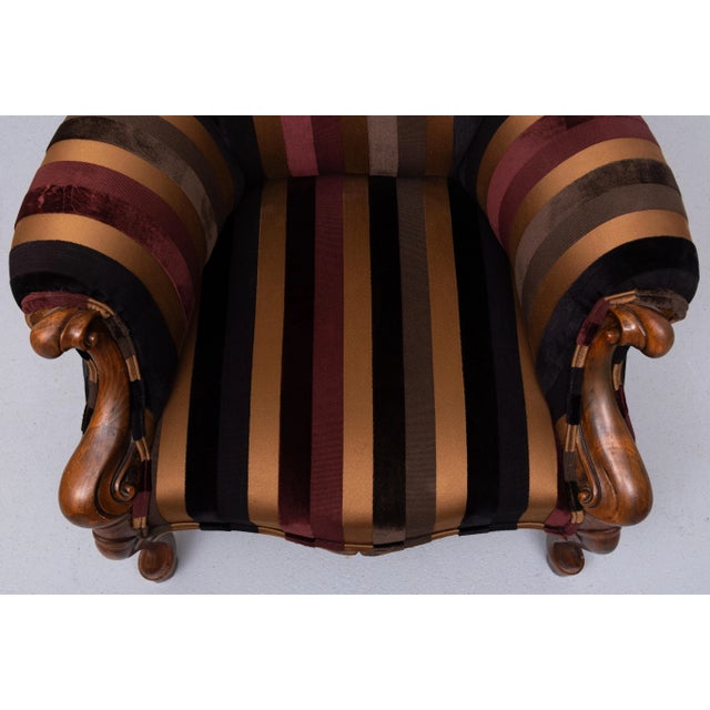 Antique Easy Chair with Paul Smith Fabric, 1880s For Sale - Image 12 of 13