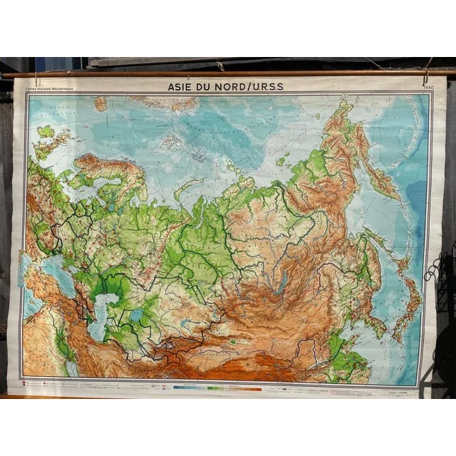 USSR School Chart, in Good conditions. Designed 1950 to 1959