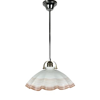 Mid-Century Murano Glass Fazzoletto Pendant Lamp from De Majo, Italy, 1970s For Sale