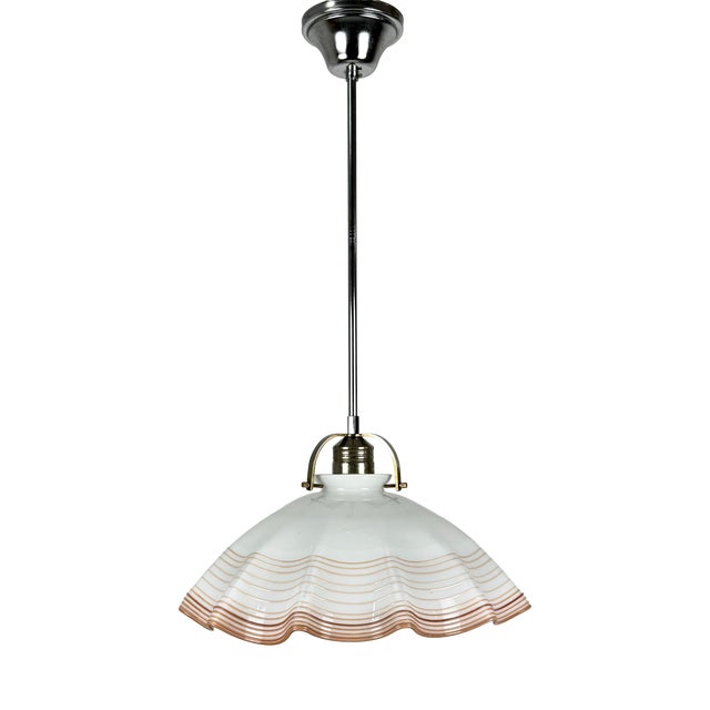 Mid-Century Murano Glass Fazzoletto Pendant Lamp from De Majo, Italy, 1970s For Sale