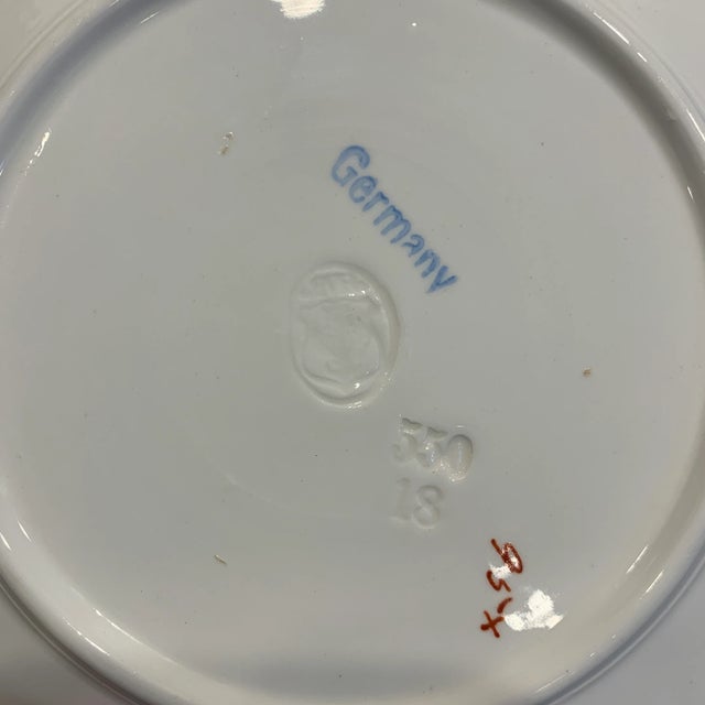 Early 20th Century Delicate Traditional German Pottery Plates- Set of 10 For Sale - Image 12 of 13