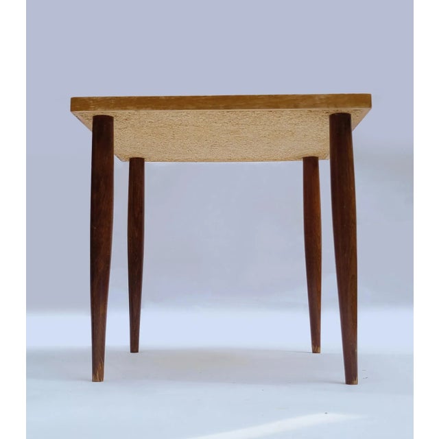 Mid 20th Century Georges Briard Colorful Mosaic Square Rectangle Glass Crinkled Foil Occasional Table For Sale - Image 5 of 6