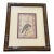 Vintage Persian-Style Bird Art Print in Bamboo Frame For Sale