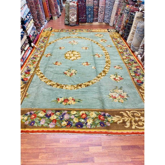 Beautiful Franchise Design Savonnerie Rug, from Europe, size 11 ft by 16 ft, circa 1900, excellent Condition with good...