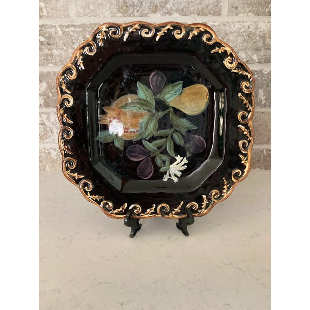 1980s Raymond Waites Pompeii Black Decorative Plate Chairish