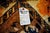 A unique late 20th century Shiraz rug with a beautiful all-over light and dark indigo, gold and brown floral pattern on an...