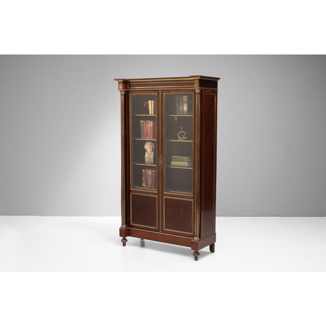 Empire Mahogany Bookcase, 1890s For Sale - Image 4 of 12