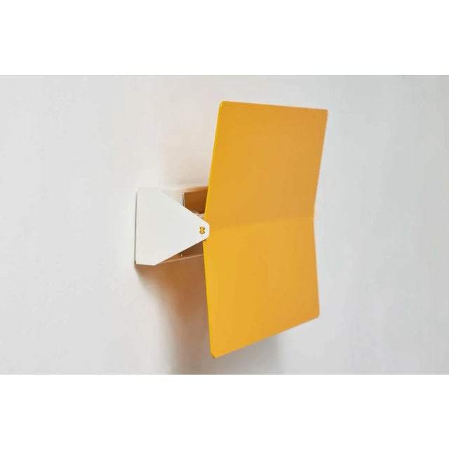 Large Charlotte Perriand 'Applique à Volet Pivotant Plié' Wall Light in Yellow For Sale In Los Angeles - Image 6 of 12