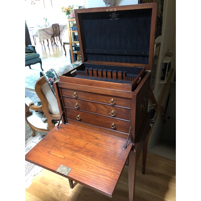 Henkel Harris 1960s Henkel Harris Silver Chest Cabinet For Sale - Image 4 of 7