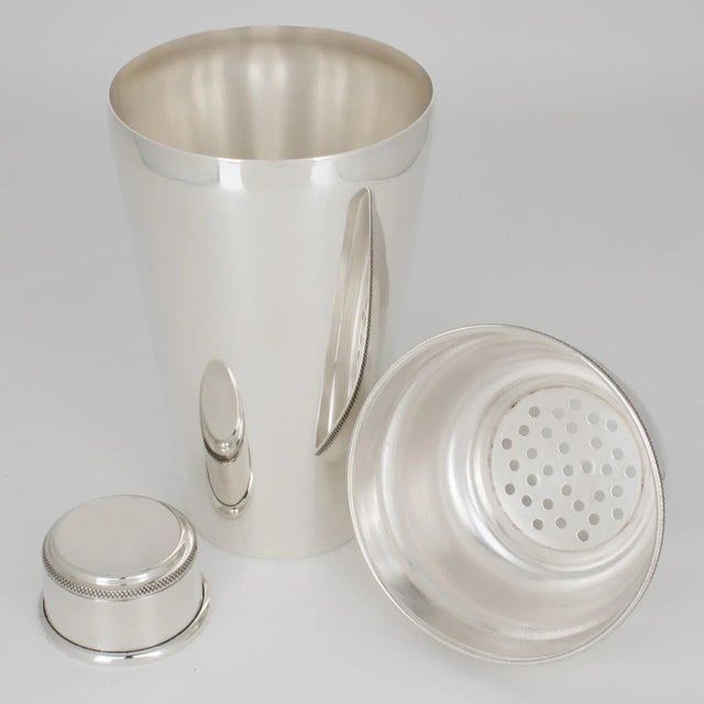 Asprey London Silver Plate Cocktail Shaker, England Circa 1920 For Sale In Atlanta - Image 6 of 12