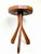 Wood Mesquite Slab Top Side Table With Tripod Walnut Base by Michael Maximo For Sale - Image 7 of 10