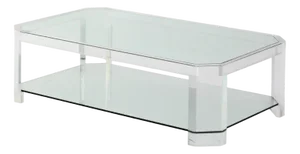 Modernist Transparent Coffee Table attributed to David Lange, 1970s