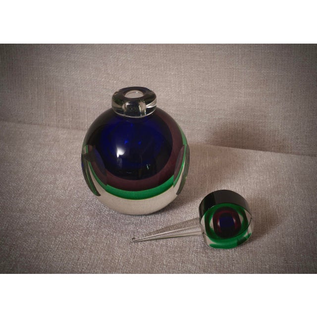 Mid-Century Modern Murano Glass Perfume Bottle, 1990 For Sale - Image 4 of 12