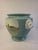 Aqua Jardiniere or Planter With Pastoral Landscape Scenes For Sale - Image 4 of 9