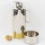 Mid-Century Modern Loewe Spain Chrome and Gilt Metal Thermos Insulated Decanter For Sale - Image 3 of 13