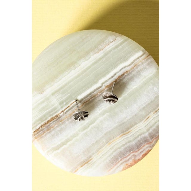 Mid-Century Modern Mid-Century Silver Studs by Theresia Hvorslev, 1979, Set of 2 For Sale - Image 3 of 6