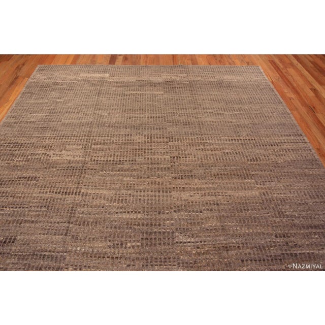 Modern Nazmiyal Collection Neutral Earthy Tribal Geometric Modern Large Rug For Sale - Image 3 of 8