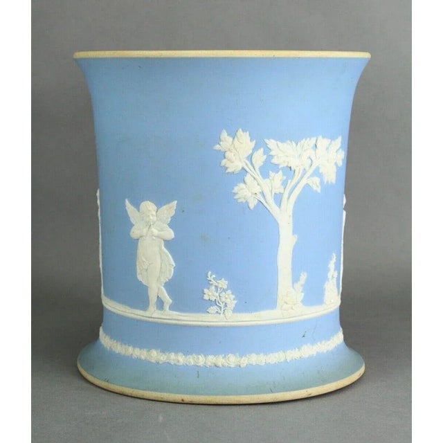 18th/19th Century Light Blue Jasper Neoclassical Cachepot Wine Bucket Wedgwood Style For Sale - Image 13 of 13