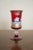 Vintage Italian Murano Hand Enameled Ruby Glass Chalice For Sale - Image 4 of 8