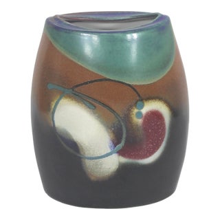 Vintage Signed Loren Lukens Studio Pottery Vase For Sale