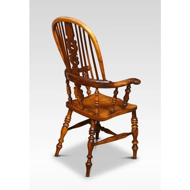19th Century Yew Wood Windsor Armchairs, Set of 6 For Sale - Image 3 of 8