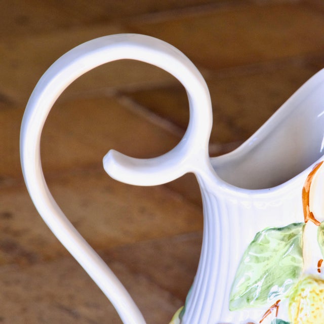 Ceramic Large Vintage Lemon-Colored Earthenware Jug by Whats, 1970s For Sale - Image 7 of 13