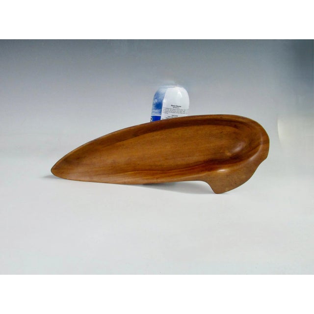 Oceana Wood Bowl Branded Russel Wright Retains Early Original Klise Paper Label For Sale - Image 11 of 11