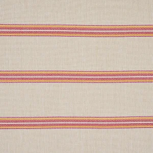 Schumacher Garden Stripe Indoor/Outdoor Fabric in Red