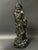 Chinese Art Large Carved Dark Green Soapstone Bodhidharma Statue For Sale - Image 4 of 13