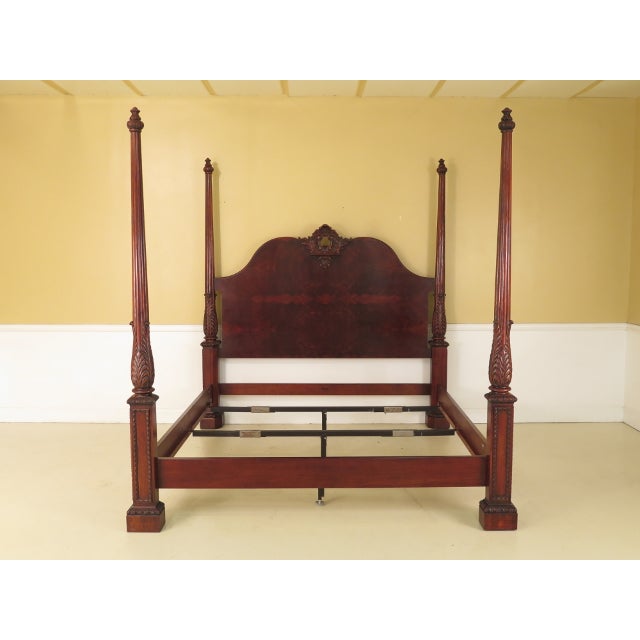 Henredon Chippendale King Size Carved Mahogany Bed Chairish