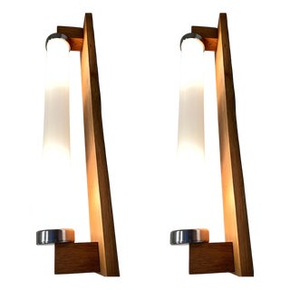 Bauhaus Wall Lamps, Czechoslovakia, 1940s, Set of 2 For Sale