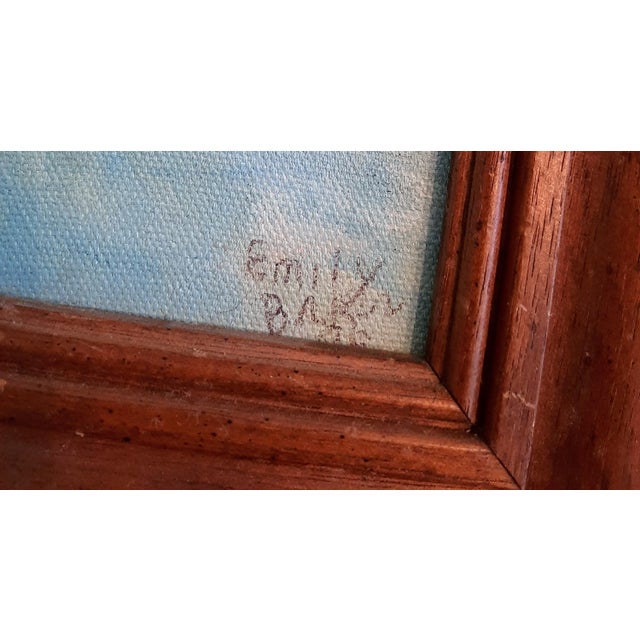 Textile Judgy Kitty Cat Portrait Painting Signed For Sale - Image 7 of 9