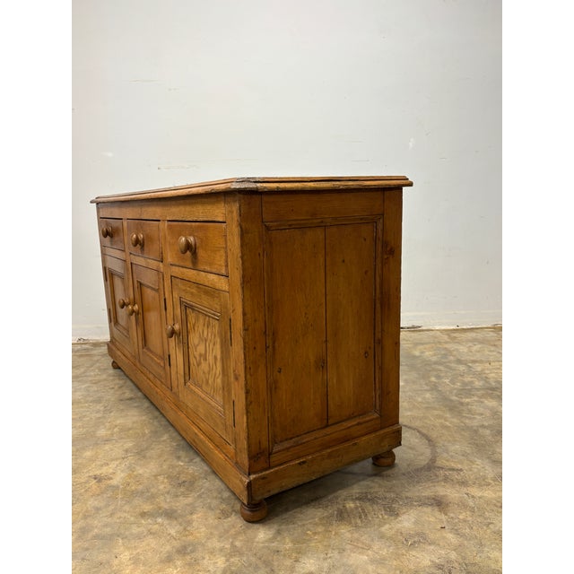 Brown 19th Century English Pine Dresser Base For Sale - Image 8 of 10