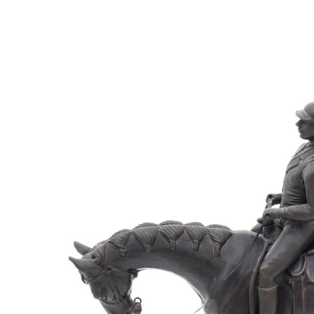 Sculpture - Jockey - Based on the model by Isidore Jules Bonhier. Bronze sculpture; based on the model by Isidore Jules...