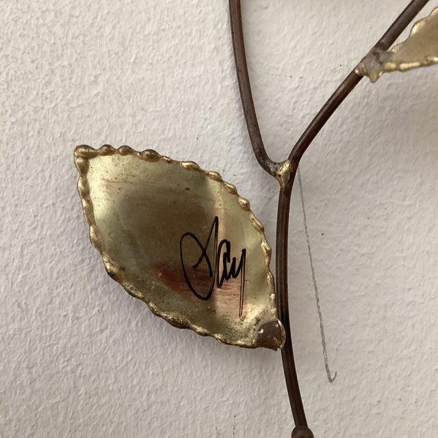 Rare Vintage Enameled Floral Wall Sculpture by Curtis Jere Circa 1960s For Sale In Chicago - Image 6 of 12