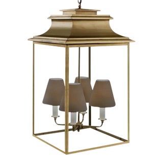 Mayfair Lanterns With Antique Brass Finish For Sale