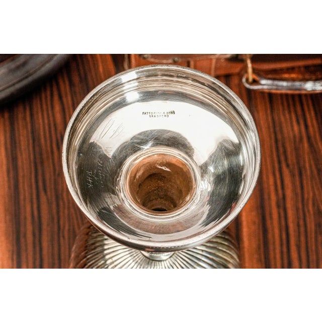 Impressive Large Sterling Silver Ornate High Quality Antique Cricket Sports Trophy For Sale - Image 12 of 13